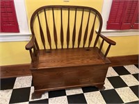 Oak Storage Bench