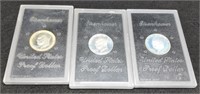 (3) Ike Silver Proof Dollars: