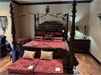 King Size Canopy Bed With Grand Bed Mattress