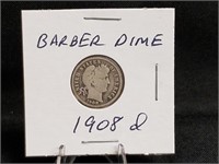 1908D Barber Dime