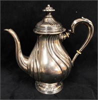 Turn of the Century German .830 Silver Teapot