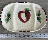 One Oval Platter w/ 2 Curved Indents