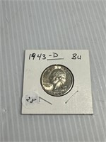 1943-D BU Quarter Silver