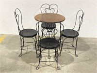 Twisted Iron Ice Cream Parlor Table & Chairs