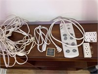 Lot of Assorted White Extension Cords