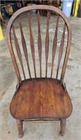Antique oak chair Wide seat