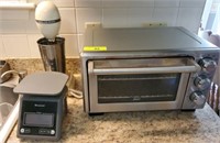 GROUP LOT- SCALE, OSTER TOASTER OVEN, MILK SHAKE