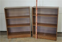 Pair of book shelves,  24" x 8" x 32" each