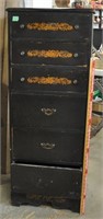 Wood high-boy dresser, see pics, note
