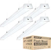 8FT LED Shop Light  100W  4Pack