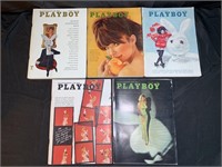 5 1966 Playboy Magazines