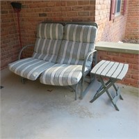 Outdoor Loveseat & Small Table