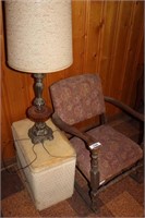 Hamper, Rocking Chair & Lamp