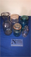 Vintage mason jars and jugs