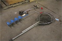 (2) Fish Nets, Trolling Motor, & Ice Auger