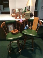 Vintage green and wood
