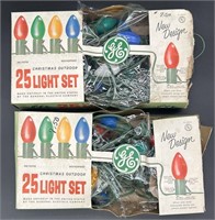 2 Vtg GE Christmas Light Sets (Work)