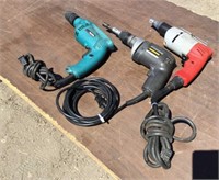 3 Various Electric Drills