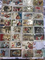New and used vintage embossed Christmas cards,