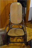 508: Wicker back/bottom rocking chair 39in H