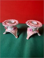 Pair Vintage Frankenthal Dresden Candleholders