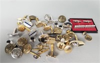 Assorted Lot Vintage Cufflinks and Buttons