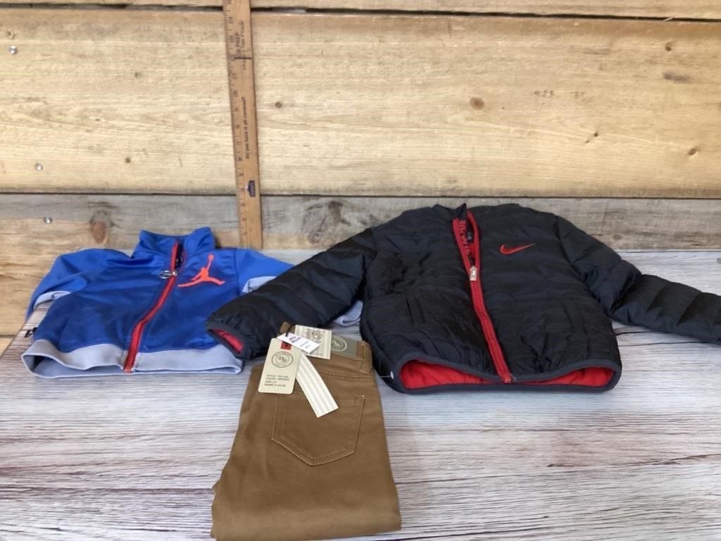 Jordan jacket size 12m, Nike jacket size 24m,