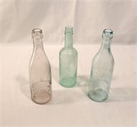 Three Glass Antique Bottles