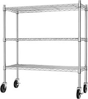 Auslar 3-shelf Storage Shelves With Casters Heavy