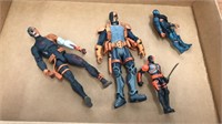 Lot of 4 DC Deathstroke Action Figures