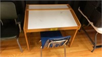 Drafting Table w/Plastic Chair