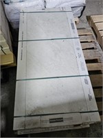 3 Bundles, 24"×48" White Quartz Porcelain Tiles