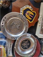 USAF Plaque & (2) Metal Military Plates