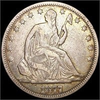 1877 Seated Liberty Half Dollar NEARLY
