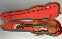 Violin & Wood Case Musical Instrument