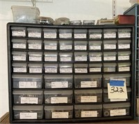 Parts bin with contents