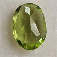 CERT 2.30 Ct Faceted Brazilian Peridot, Oval Shape