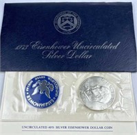 1973 Silver Dollar, Eisenhower 'Ike' Uncirculated
