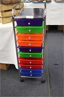 10 DRAWER ROLLING CART