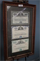 FRAMED STUDEBAKER PACKARD STOCK CERTS