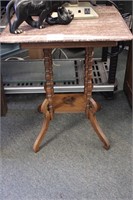 ANTIQUE MARBLE TOP SIDE TABLE