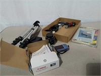 Tripod, Canon lens, and Canon camera