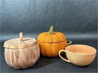 Two Pumpkins and a Bowl