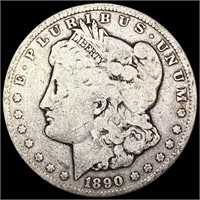 1890-CC Morgan Silver Dollar Tailbar NICELY CIRC