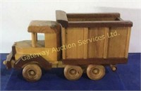 Wooden Toy Dump Truck 13 inches Long