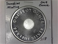 One Ounce Silver Sunshine Minting Round