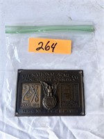 The National Acme Co. Brass Plate