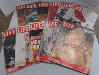 (AB) Vtg Life Magazines, assorted years