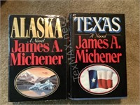 James A Michener Texas & Alaska Hardback Books