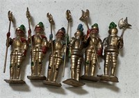 Six Lead Standing Guard Toy Soldiers